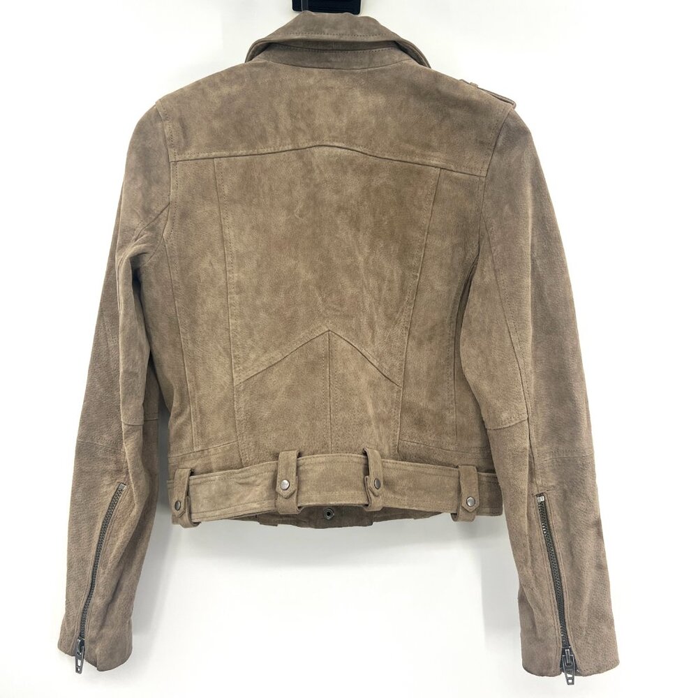 Blank NYC 100% Suede Leather Motorcycle Jacket Women's Small - Picture 4 of 5